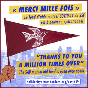 “Un millon de gracias” – Our COVID-19 mutual aid fund is open once again