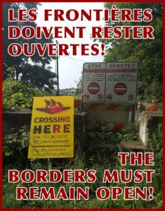 La Frontera Debe Permanecer Abierta! Lxs Refugiadxs son Bienvenidxs!