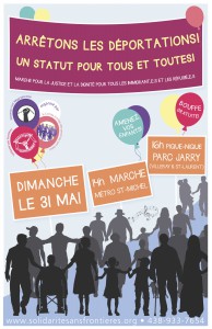 (31 mai) Arrêtons les déportations ! Un statut pour tous et toutes ! (14h, métro St-Michel)